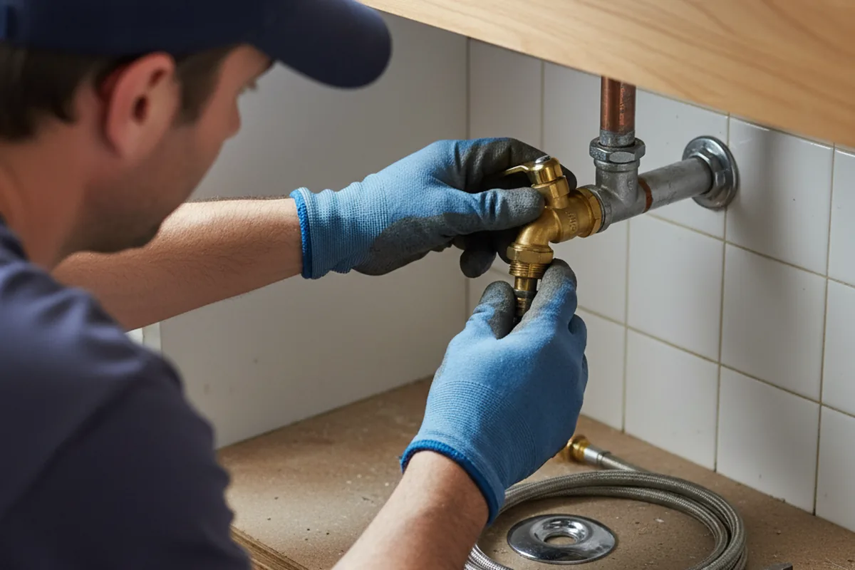 Shutoff valve and fitting work during Emergency Plumbing in Borrego Springs